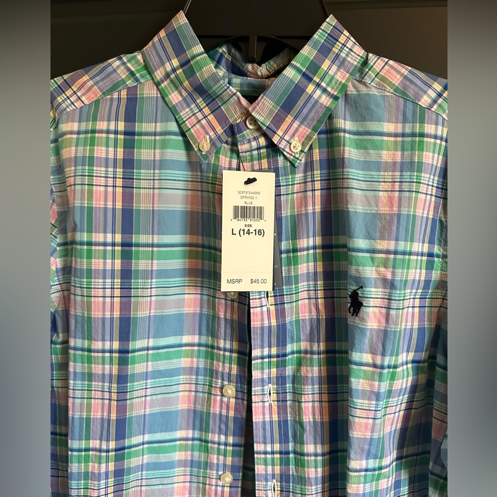 Ralph Lauren - Boys button down shirt - Large (14-16) - new with tags - Easter!